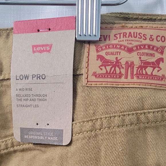 Levi's Low Pro Mid Rise Straingh Leg Men's Khaki  Size 31X30 - Picture 4 of 9